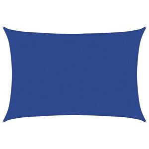 vidaXL Voile d'ombrage 160 g/m² rectangulaire bleu 4x6 m PEHD