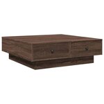 vidaXL Table basse Chêne marron 90x90x28 cm Bois d'ingénierie