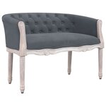 Banc banquette 98 x 56 x 69 cm velours gris foncé 02_0010538