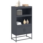 vidaXL Buffet haut anthracite 68 5x38 5x123 5 cm acier