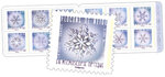 Carnet 12 timbres - Flocons de neige - Lettre verte