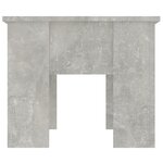 vidaXL Table basse gris béton 79x49x41 cm bois d'ingénierie