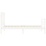 vidaXL Cadre de lit sans matelas blanc 100x200 cm bois de pin massif