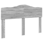 vidaXL Cadre de lit Gris Sonoma 140 x 200 cm Bois de pin massif
