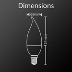 Ampoule led (flamme coup de vent)  culot e14  conso. 5 3w (eq. 40w)  470 lumens  blanc chaud