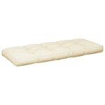 vidaXL Coussins de palette lot de 2 crème tissu