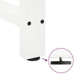 vidaXL Pieds de table basse Blanc 2 pièces 70 x (30-31) cm Acier