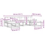 vidaXL Ensemble de canapés d'extérieur 6 pc Blanc et gris clair