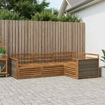 vidaXL Ensemble de canapés d'extérieur 4 Pièces Naturel