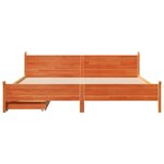 vidaXL Cadre de lit sans matelas cire marron 180x200cm bois pin massif