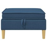 vidaXL Pouf avec Rangement Bleu Tissu