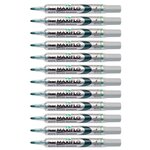 Marqueur MAXIFLO MWL5S Tableau blanc Pointe Ogive Vert x 12 PENTEL