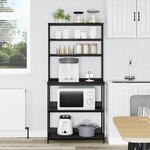 vidaXL Étagère de cuisine Chêne noir 80 x 40 x 168 cm