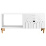 vidaXL Table basse Blanc brillant 90 x 50 x 40 cm Bois d'ingénierie