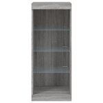 vidaXL Buffet avec lumières LED sonoma gris 41x37x100 cm