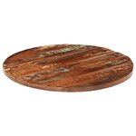vidaXL Dessus de table Ø 90x3 8 cm rond bois massif de récupération