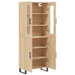 vidaXL Buffet haut Chêne sonoma 69 5x34x180 cm Bois d'ingénierie