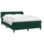 vidaXL Sommier à lattes de lit et matelas vert foncé 160x220cm velours