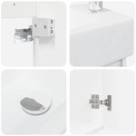 vidaXL Meuble de salle de bain avec robinet Blanc 45 5 x 25 5 x 84 cm