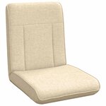 vidaXL Fauteuil de sol ajustable Crème Tissu