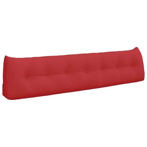 vidaXL Coussin de Dos Rouge 200 x 24 x 50 cm tissu