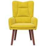 vidaXL fauteuil Jaune 63 x 67 x 94 cm Velours