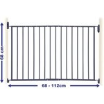 Barrière de sécurité ARIZONA EXTENDA - A visser - 68/112 cm - S'ouvre dans les deux sens - Grise