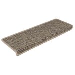 vidaXL Tapis d'escalier autocollants 30 Pièces 65x21x4 cm beige foncé