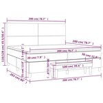 vidaXL Sommier à lattes de lit et matelas Bleu foncé 200x200cm Velours