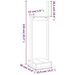 vidaXL Porte-bûches 33 5x30x110 cm Bois massif de pin