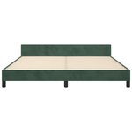 vidaXL Cadre de lit sans matelas vert foncé 160x200 cm velours