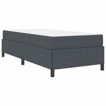 vidaXL Cadre de lit Gris foncé 100 x 200 cm Tissu en velours côtelé