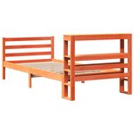 vidaXL Cadre de lit sans matelas cire marron 90x200 cm bois pin massif