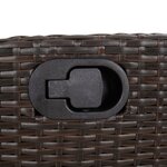 vidaXL Ensemble à manger de jardin et coussins 9 Pièces marron poly rotin