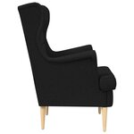 vidaXL fauteuil Noir tissu