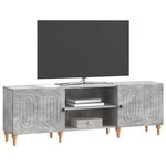 vidaXL Meuble TV 150 x 31 x 50 cm Gris béton Bois d'ingénierie