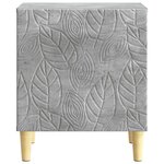 vidaXL Table de chevet Gris béton 43 x 34 5 x 50 cm Bois d'ingénierie