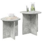 vidaXL Ensemble de tables d'appoint 2 Pièces Gris béton Bois d’ingénierie