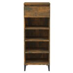 vidaXL Étagère à chaussures Chêne fumé 40x36x105 cm Bois d'ingénierie