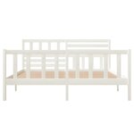 vidaXL Cadre de lit sans matelas blanc bois massif 140x190 cm