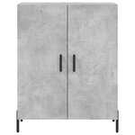vidaXL Buffet haut Gris béton 69 5x34x180 cm Bois d'ingénierie