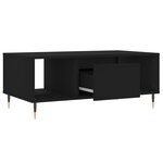vidaXL Table basse Noir 90x50x36 5 cm Bois d'ingénierie