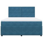 vidaXL Sommier à lattes de lit et matelas bleu 180x200 cm velours