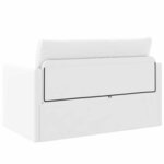 vidaXL Canapé-Lit 110cm Blanc Simili cuir