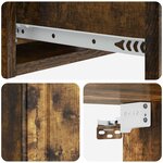 vidaXL Table d'appoint murale Chêne fumé 59 x 34 5 x 17 cm