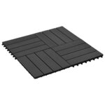 vidaXL Carreau de terrasse 22 Pièces Noir 30 x 30 cm WPC