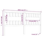 vidaXL Tête de lit Blanc 185 5x4x100 cm Bois massif de pin