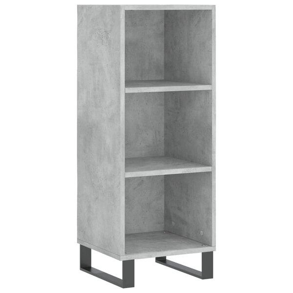 vidaXL Buffet gris béton 34 5x32 5x90 cm bois d'ingénierie