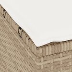 vidaXL Ensemble de Salle à Manger de Jardin 3 Pièces avec Coussins Beige Rattan Synthétique Acacia