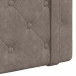 vidaXL Tête de lit suspendue Avec lumière LED Gris PU antique